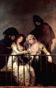 Francisco de Goya Majas on a Balcony oil painting